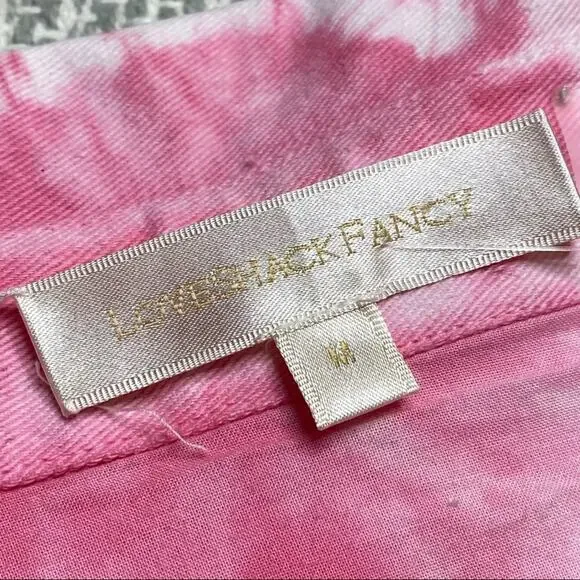 LoveShackFancy Adelade Hibiscus Hand Dye Pink Oversized Quilted Jacket Medium - Picture 13 of 15